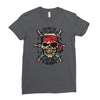pirate zombie skull Ladies Fitted T-Shirt