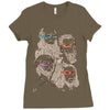 shh, the rat is our patron Ladies Fitted T-Shirt