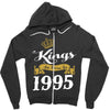 kings are born in 1995 Zipper Hoodie