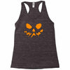 scary pumpkin face halloween Racerback Tank