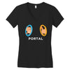 Portal Cat Women's V-Neck T-Shirt