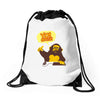 monkey yo bitch Drawstring Bags