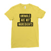 animals are not ingredients Ladies Fitted T-Shirt