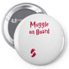 Muggle On Board Red Pin-back button