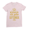 kings are born  september Ladies Fitted T-Shirt