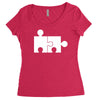 rude jigsaw ideal birthday present or gift Women's Triblend Scoop T-shirt