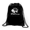 turtle tee Drawstring Bags
