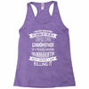 Super Cool Grandmother Of A Freaking Awesome Granddaughter Racerback Tank