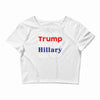 this was a trump shirt but hillary deleted it Crop Top