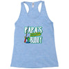 papa's little fishin buddy Racerback Tank