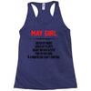 May Girl Hated By Many Racerback Tank