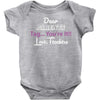 Dear Parents Tag You're It Love Teachers Women's Baby Bodysuit