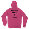 weekends coffee and dogs back Unisex Hoodie