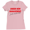 under new management just married mens black wedding present husband t Ladies Fitted T-Shirt