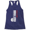 big fan of fast food Racerback Tank