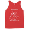 happiness is being loved by a cat Tank Top
