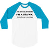 im not an alcoholic im a drunk t shirt x large funny beer pong keg par 3/4 Sleeve Shirt