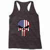 skull u.s.a. back Racerback Tank