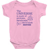 The Universe Is Made Of Protons Neutrons Elektrons And Morons Baby Bodysuit