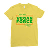 May The Vegan Force Be With You Ladies Fitted T-Shirt