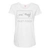 fast food funny Maternity Scoop Neck T-shirt