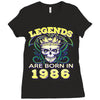 legends are born in 1986 hoodie 9 Ladies Fitted T-Shirt