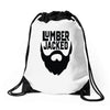 lumber jacked Drawstring Bags