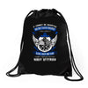 navy veteran 2 Drawstring Bags
