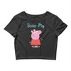 peppa pig sister pig Crop Top