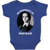 on wednesdays we wear black Baby Bodysuit