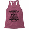 Super Cool Pops Of A Freaking Awesome Granddaughter Racerback Tank