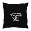 pirate tee skull crossbones Throw Pillow