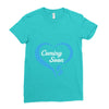 Coming Soon Baby Boy Ladies Fitted T-Shirt