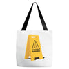 caution bananas Tote Bags