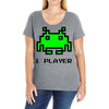 arcade player one Ladies Curvy T-Shirt