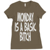 monday is a basic bitch Ladies Fitted T-Shirt