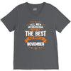 All Men Created Equal But The Best Born In November V-Neck Tee