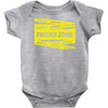 danger danger friend zone funny slogan Baby Onesie