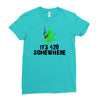 its 420 somewhere Ladies Fitted T-Shirt