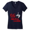 old school gamer Women's V-Neck T-Shirt