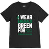 i wear emerald green for liver cancer awareness V-Neck Tee
