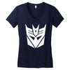 deceptacons logo printed Women's V-Neck T-Shirt
