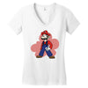 mario Women's V-Neck T-Shirt
