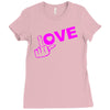 fuck love party Ladies Fitted T-Shirt