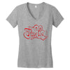 love red Women's V-Neck T-Shirt