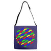 funny girly colorful patterns mustaches Adjustable Strap Totes