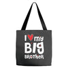 I Love My Big Brother Tote Bags