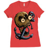 skull anchor Ladies Fitted T-Shirt