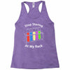 stop staring at my rack Racerback Tank