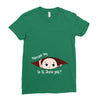 June Peeking Out Baby Boy Ladies Fitted T-Shirt